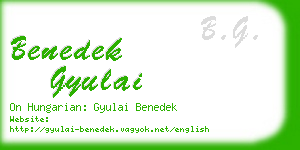 benedek gyulai business card